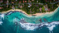 Sri Lanka's Best Beaches: An aerial view down over Unawatuna Beach